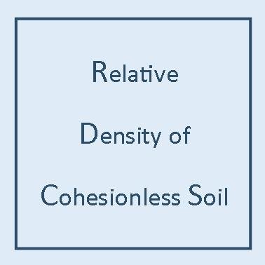 relative density of cohesionless soil