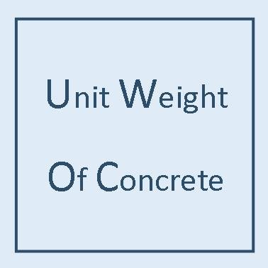 unit weight of concrete