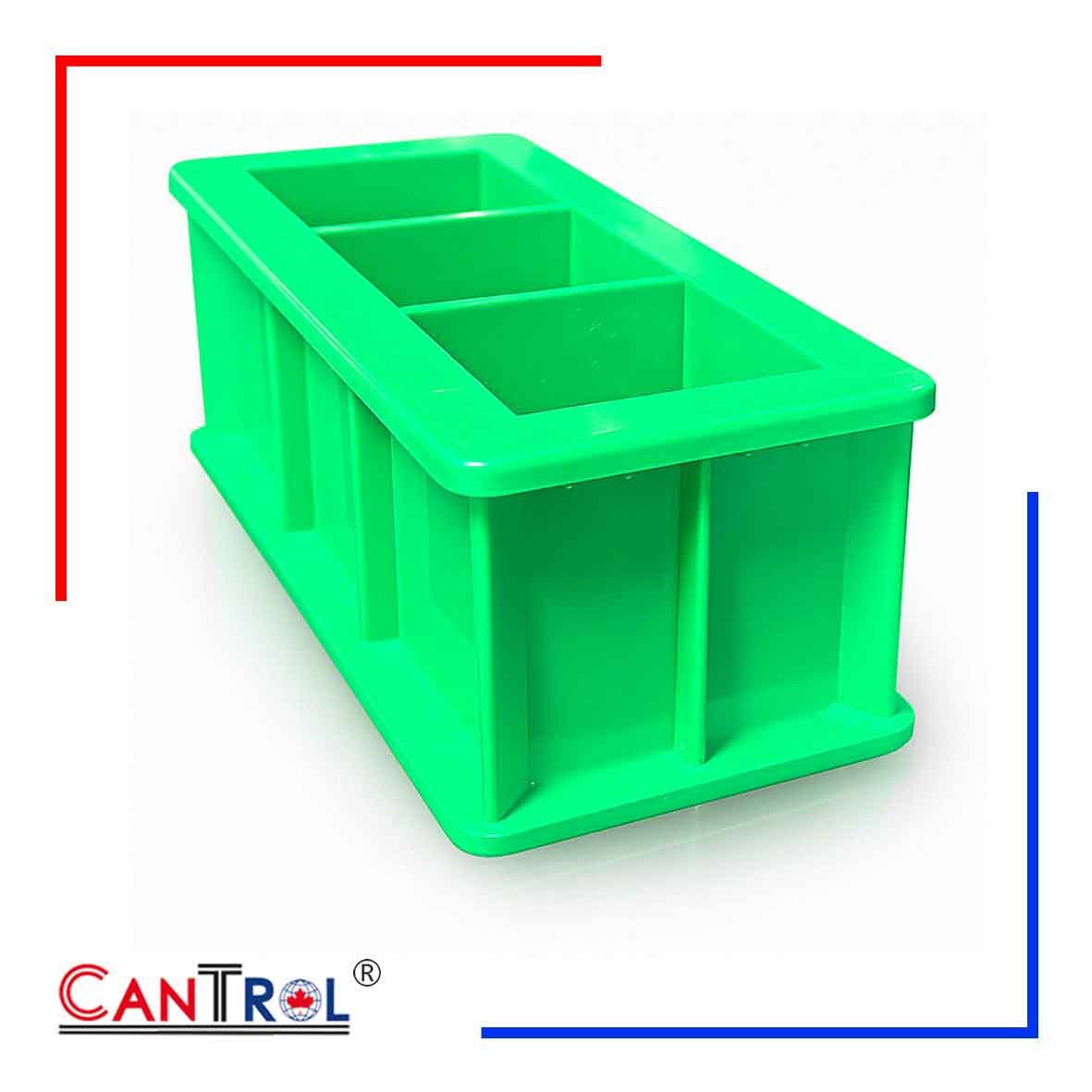 Cement 3 Gang Plastic Cubic Mold 50x50x50 mm
