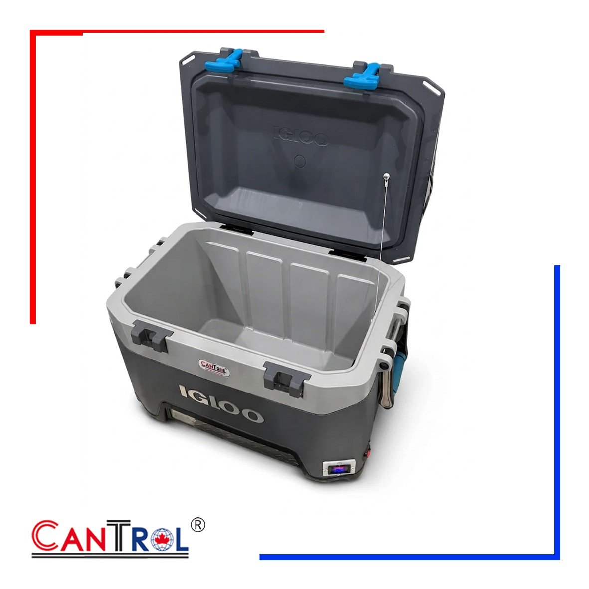 alt="Cantrol portable site curing box for field conditioning of concrete test cylinders with digital temperature control"